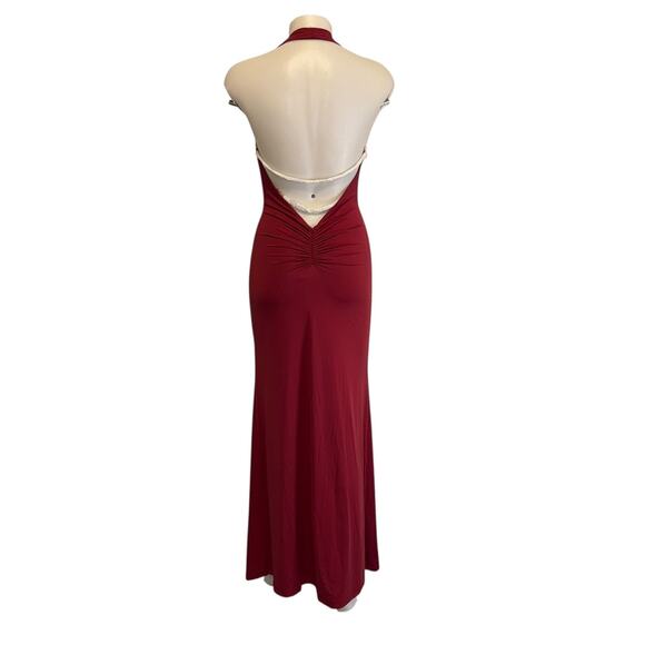 New BNWT Sasha Therese Harper Burgundy Maxi Dress Size Small - Picture 3 of 16
